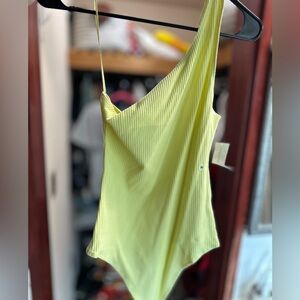 One shoulder body suit